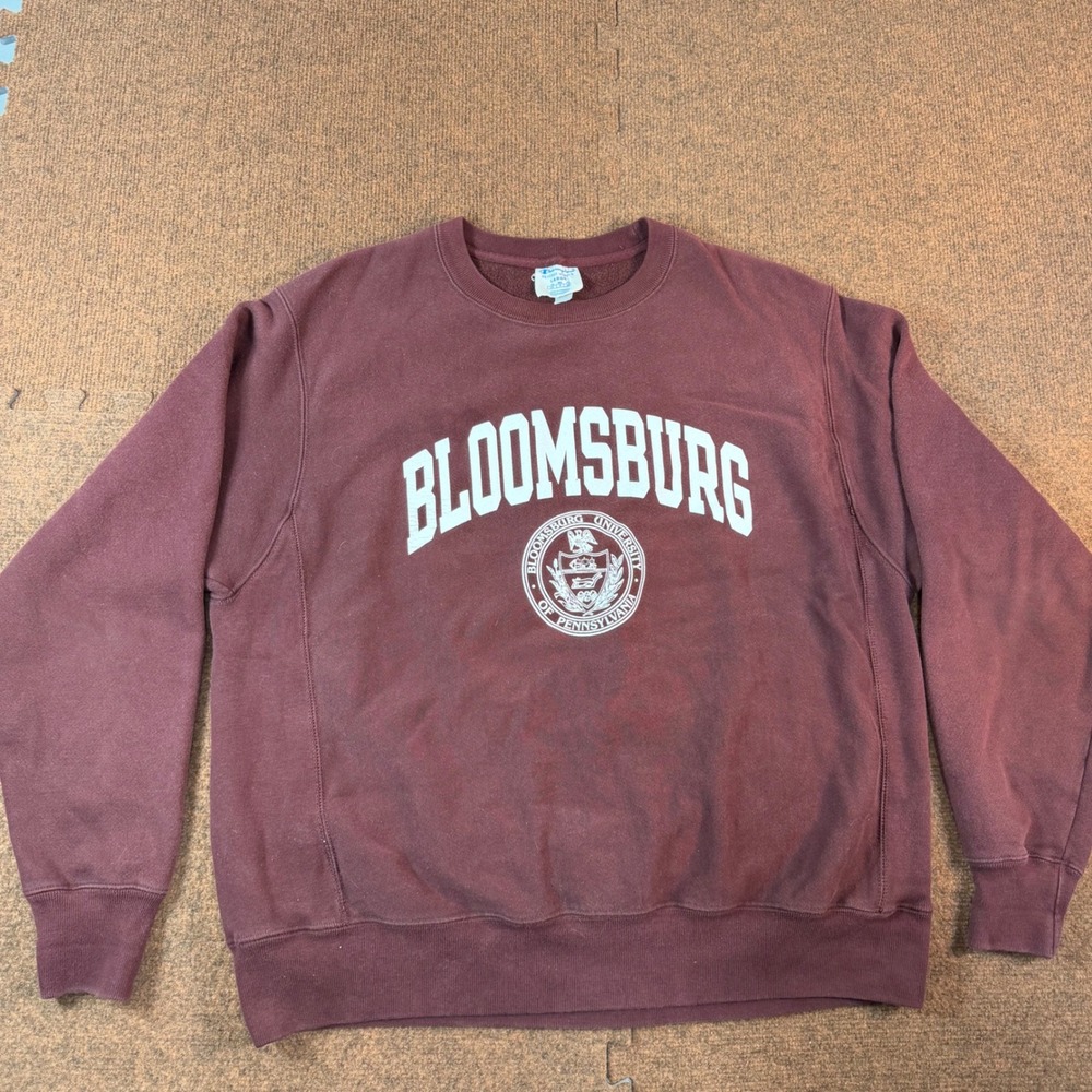 Champion Reverse Weave Bloomsburg University Sweatshirt Maroon Mens Large